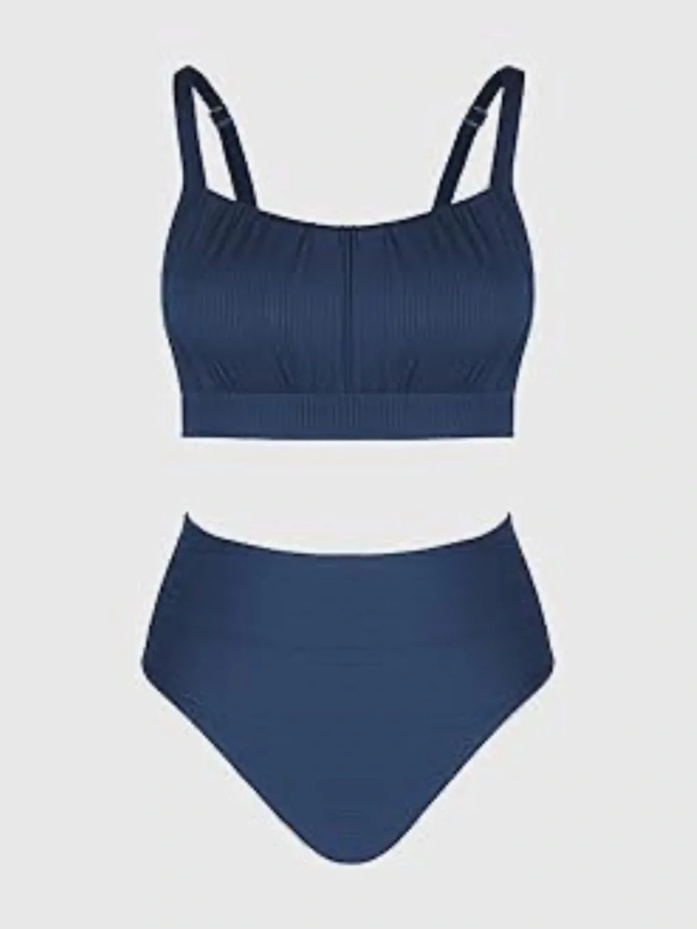 CUPSHE Ruched Twist Back Two Piece Bathing Suit - Picture 6 of 9